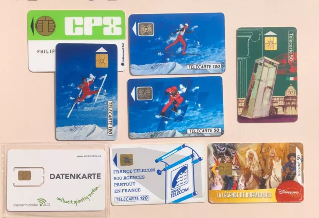 💛💛 Lot 6 Cartes téléphoniques France Télécom 💛💛