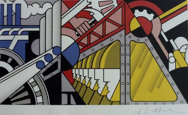 Roy Lichtenstein " Étude Pour Protection Civile " W. Mat Lithographie Plaque