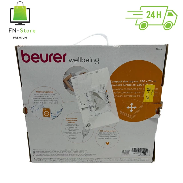 Beurer Wärmeunterbett TS 19 drei Temperaturstufen maschinenwaschbar 130 x 75 cm