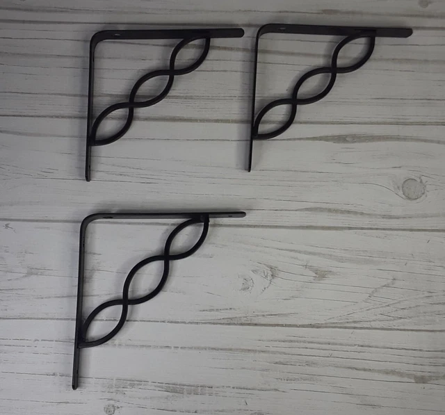 Lot Of 3 Celtic Scroll 8" Brackets Shelf Support