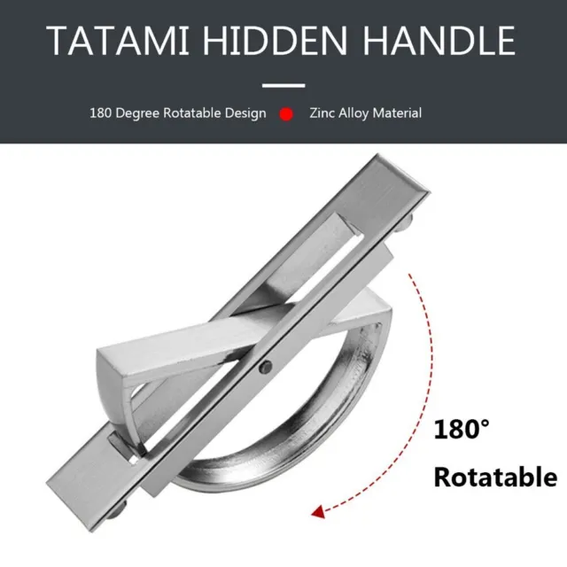 Elegante maniglia porta in lega di zinco per armadio tatami invisibile e facile
