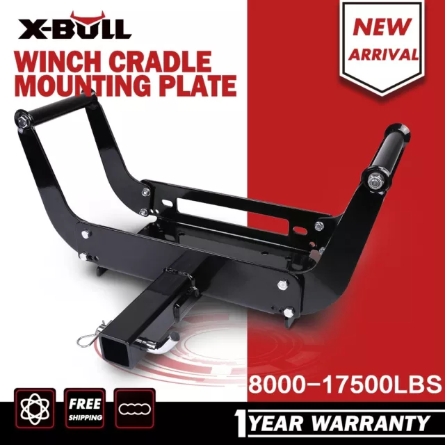 X-BULL Winch Mount Mounting Plate Cradle Steel Universal 8000lb-14500lb Trucks