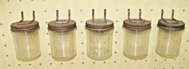 Vintage Pegboard Accessories Organizer Storage Jars Metal Lids