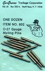 Gargraves 802 O-27 Gauge Mating Pins
