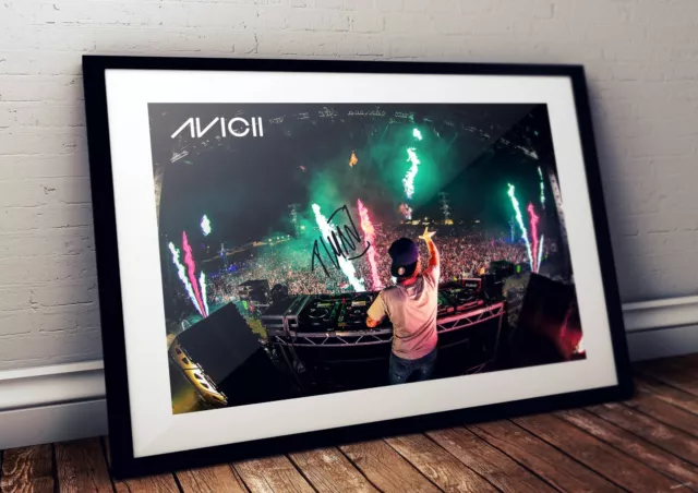 Avicii Live Onstage Autographed Poster Print. A3 A2 A1 Sizes