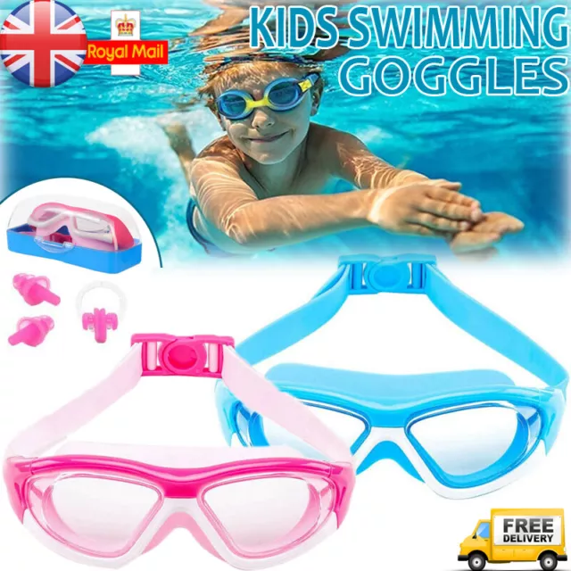 Kids Anti-Fog Swimming Goggles Pool Swim Glasses For Children Boys Girls Swim UK