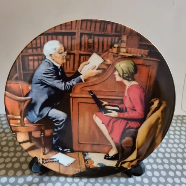 Knowles "The Professor" Collectors Plate By Norman Rockwell.  Limited Edition