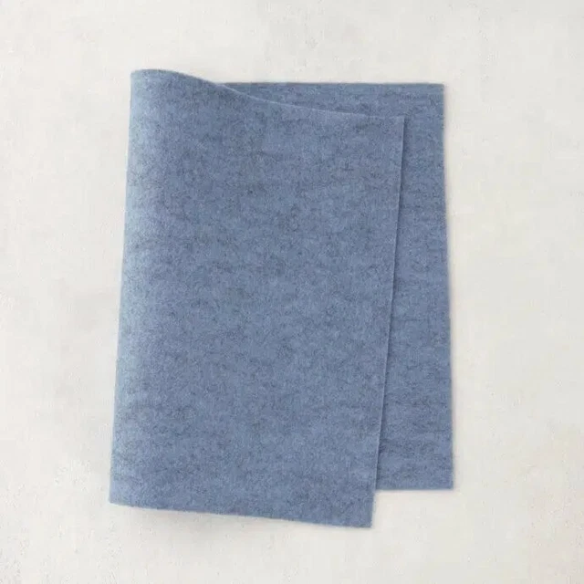 100% fieltro de lana para manualidades y coser fieltro de parche 20 x 30 cm x 1,2 mm azul-gris