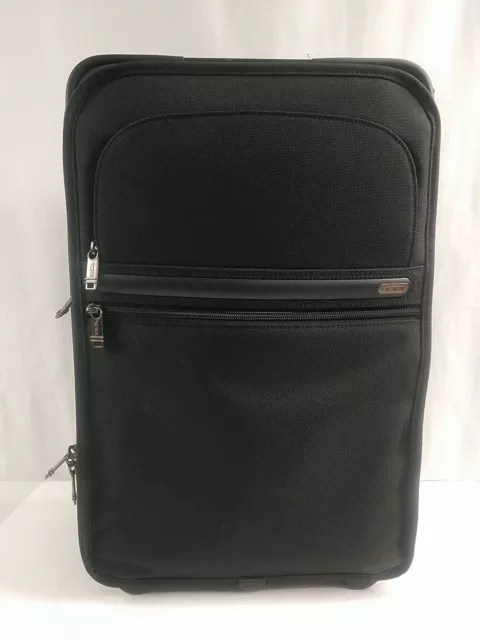 Tumi 22" Black Ballistic Nylon 2 Wheeled Expandable Carry-On Suitcase 22016D4