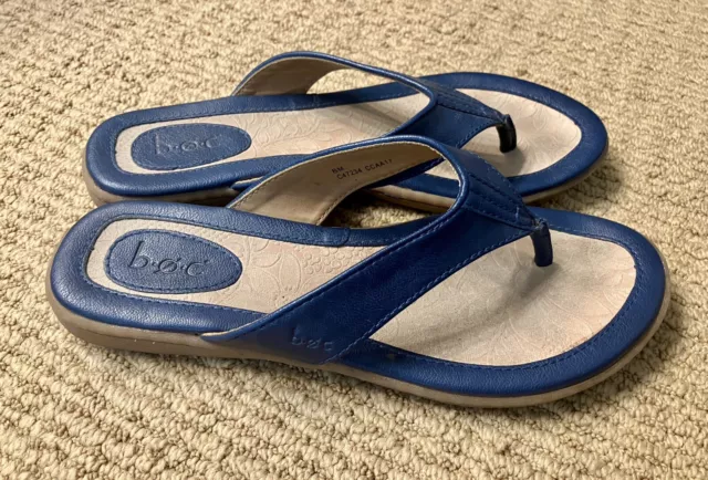 BOC Born Concept Sandals Womens 8 M Zita Slip On Thong Flip Flops C47234 Blue
