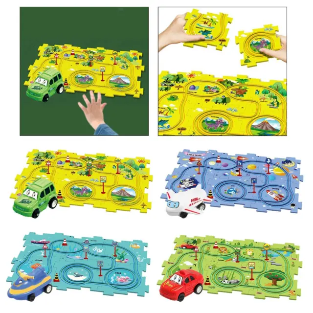 Kids Car Building Toys Puzzle Game Fun Brain Development Track Eye Coordination