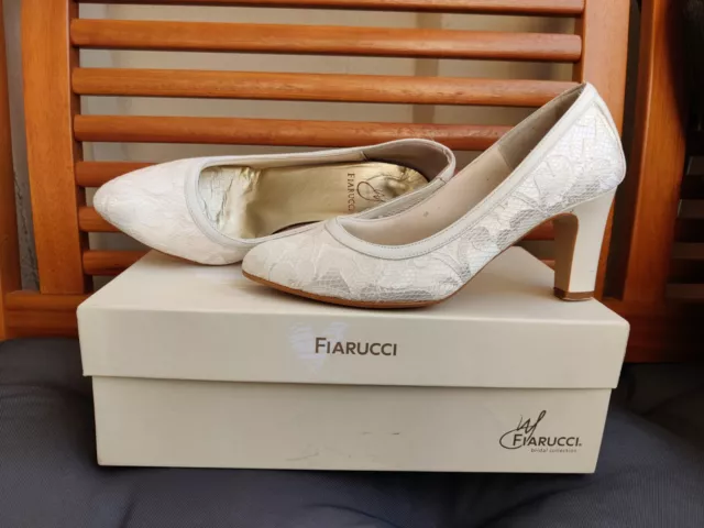 Fiarucci Brautschuhe Ivory Spitze Größe 37 Hochzeit Schuhe Pumps Hochzeitsschuhe