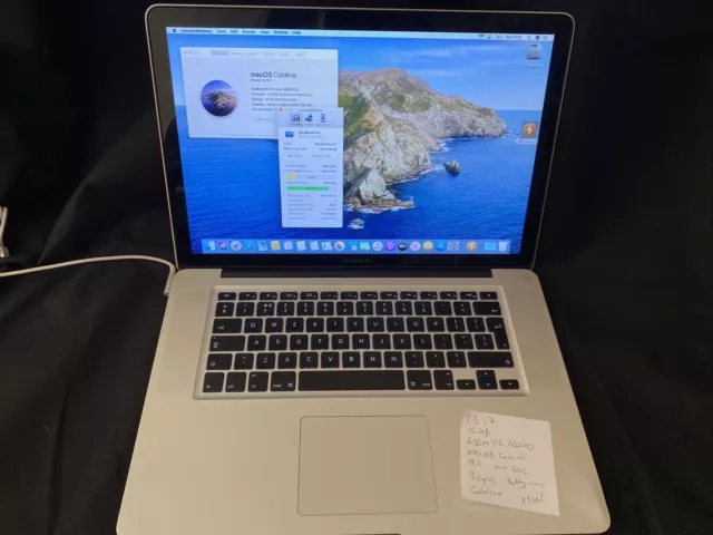 Apple MacBook Pro 15” Mid 2012 Nvidia GT650/ Catalina / 16GB /2.3ghz Core i7