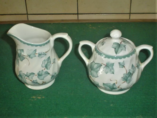 British Home Stores  Country Vine Milk Jug & Lidded Sugar Pot