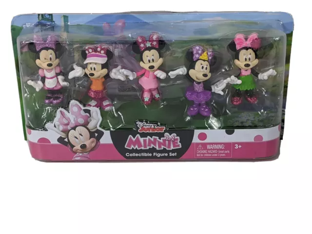 Disney Junior Minnie Mouse Collectible Figurine Set 3" 5 Dolls NEW 115