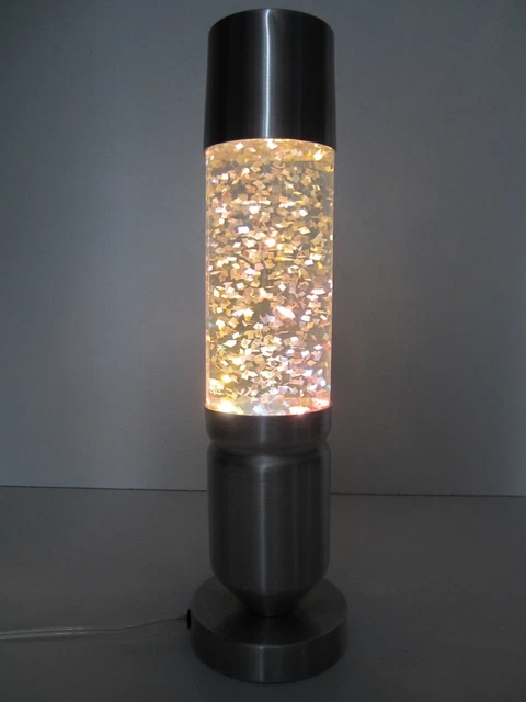 Lampe tube à poser orange et vert motifs vintage - Capharnaüm