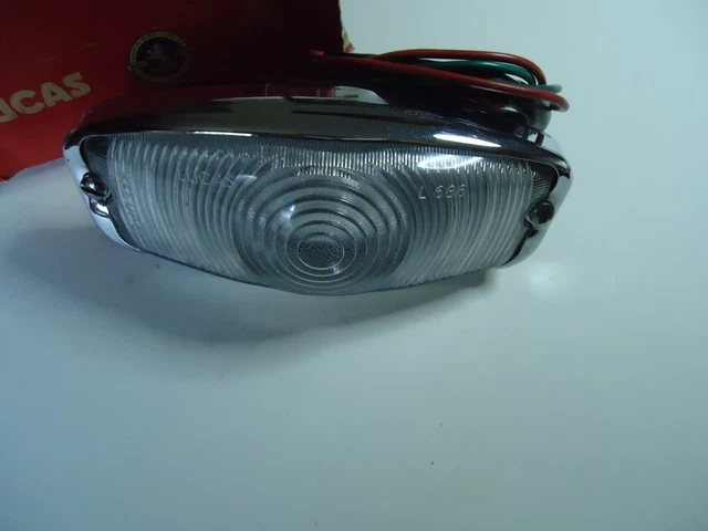 NOS Lucas Sprite lamp side flasher clear lens. used on '61-'67 sprites. L839