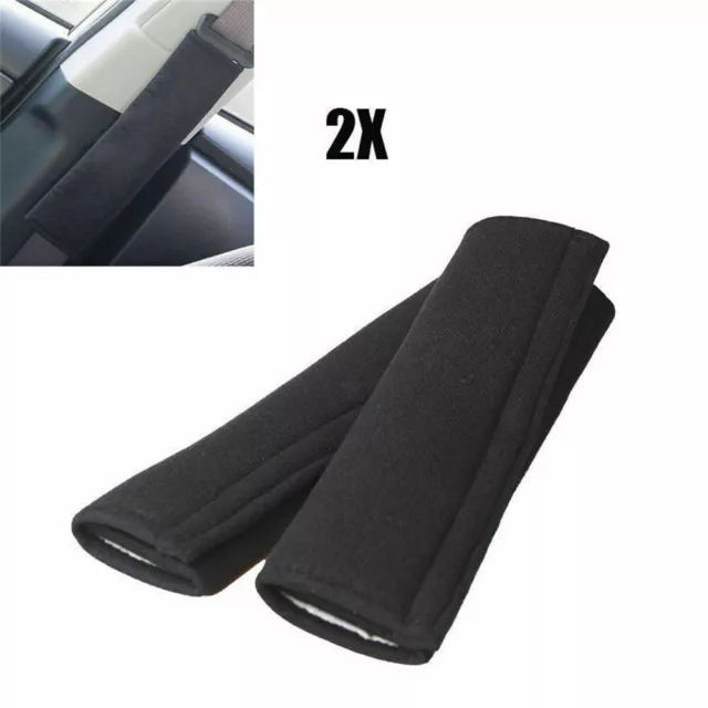 Stylish Quilted Black Car Seat Belt Pad Strap Cover Cushion for Modern Look