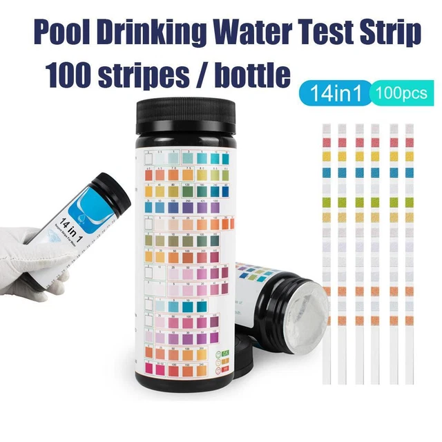 Piscina PH 14 en 1 Dureza Nitrato Salud Agua potable Tira de prueba Calidad del agua