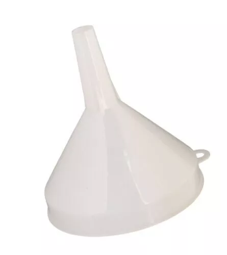 Plastic Funnel, 4 1/4-Inch Diameter Medium, Durable - White [BRAND NEW]