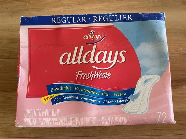 72 almohadillas vintage siempre frescas tejido todos los días sin perfume sellado
