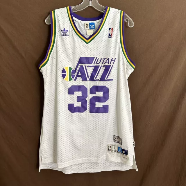 Adidas Karl Malone #32 Utah Jazz Hardwood Classic Basketball Jersey Nba M  5755