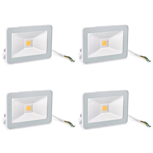4 x Design LED Fluter 20W kaltweiß 6500K IP65 120° direkt 230V flach -> UVP 159€
