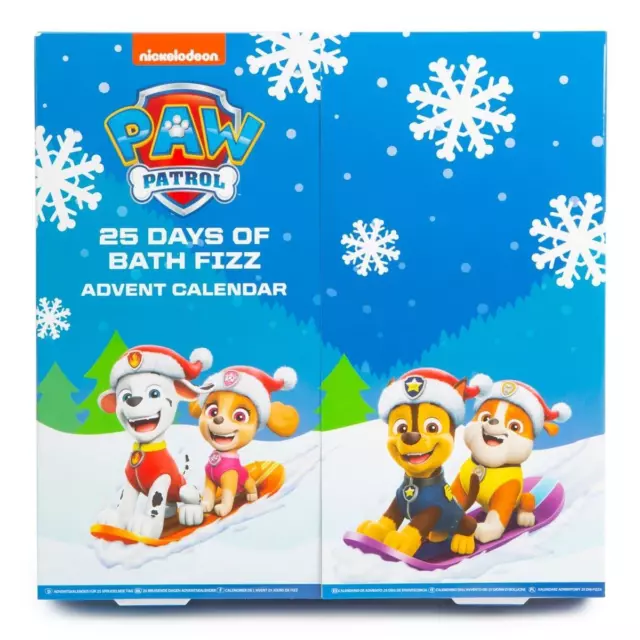 PAW Patrol 25 Days of Bath Fizz Children's Fun Sensory Activity Advent Calendar