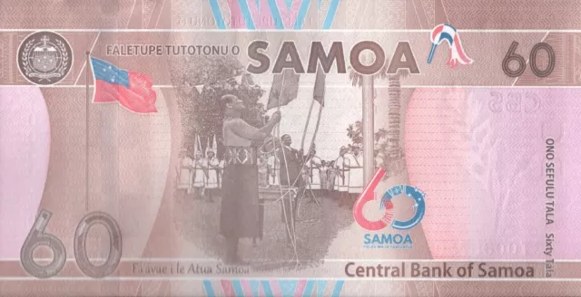 SAMOA 60 TALA 2023 P-46 UNC 60 Anniversary of Independence