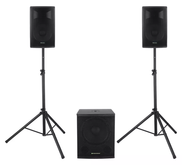 MAX12 Ensemble Kit Sono DJ avec 4x Enceintes et Amplificateur