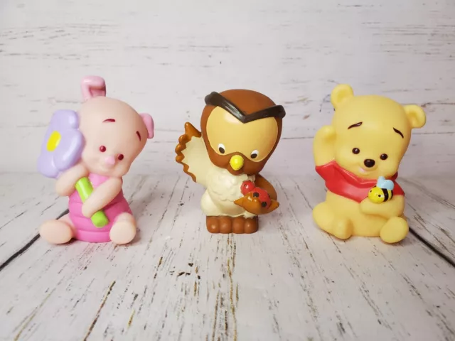 Disney Baby Hundred Acre Winnie the Pooh Owl Piglet Cake Toppers Figures 2001