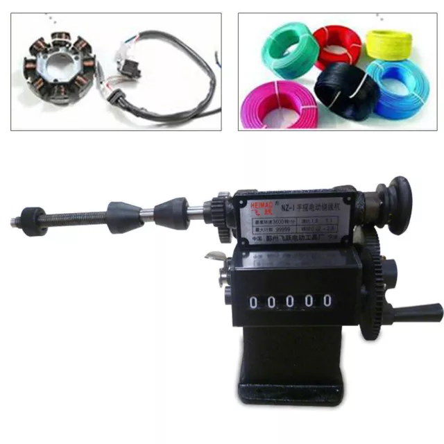 Manual Coil Winding Machine Hand Coils Counting Winder Tool Counter 0 -99999 New