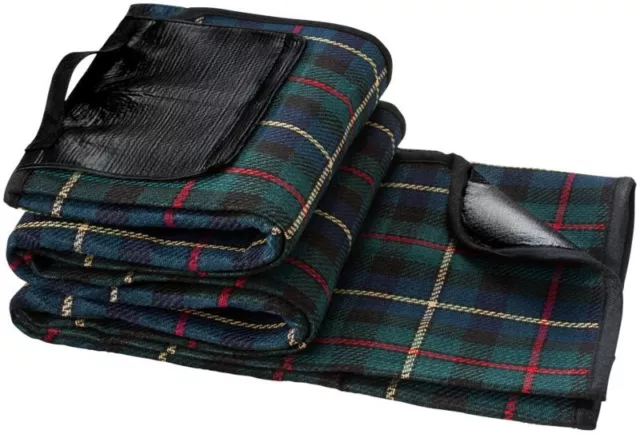 Coperta plaid da picnic impermeabile con tessuto scozzese 0GQM