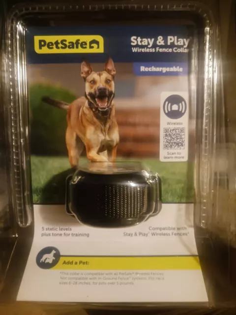 PetSafe Stay & Play Wireless Fence Rechargeable Receiver Collar - Black...