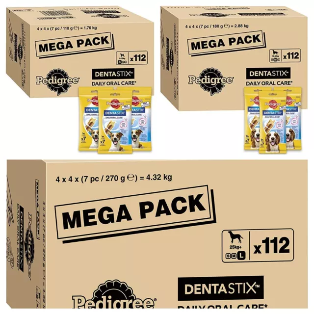 Pedigree Dentastix Daily Dental Care for S,M & L Dogs -  Multiple Packs Size