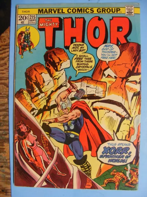 The Mighty Thor Comic #215 (Marvel, 1973) FN+/VF
