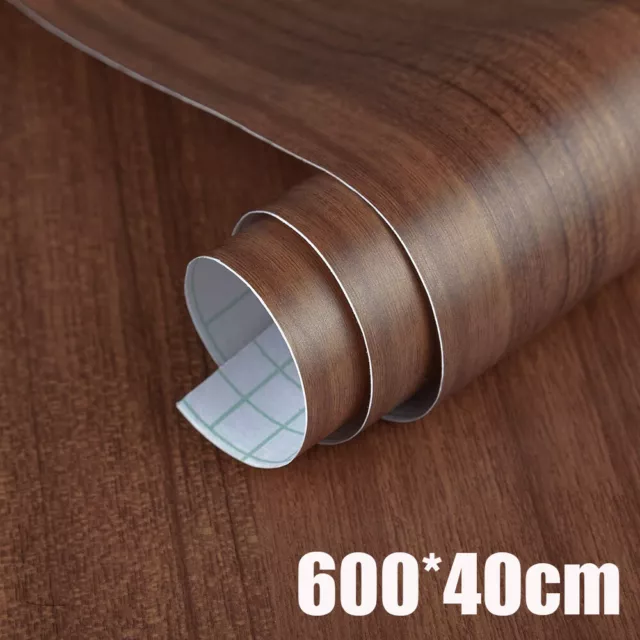 1 Roll Wood Grain Vinyl Wrap Self Adhesive Film Sticker Textured Wooden Sticker