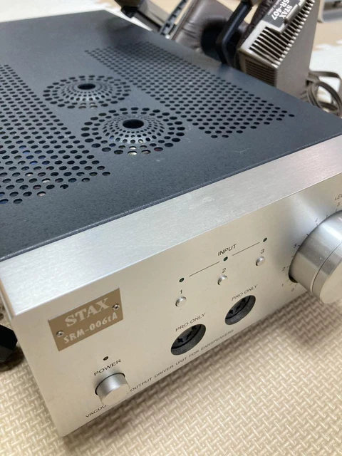 STAX SRM-006tA + SR-407 ear speaker vacuum tube driver Tested working  USED