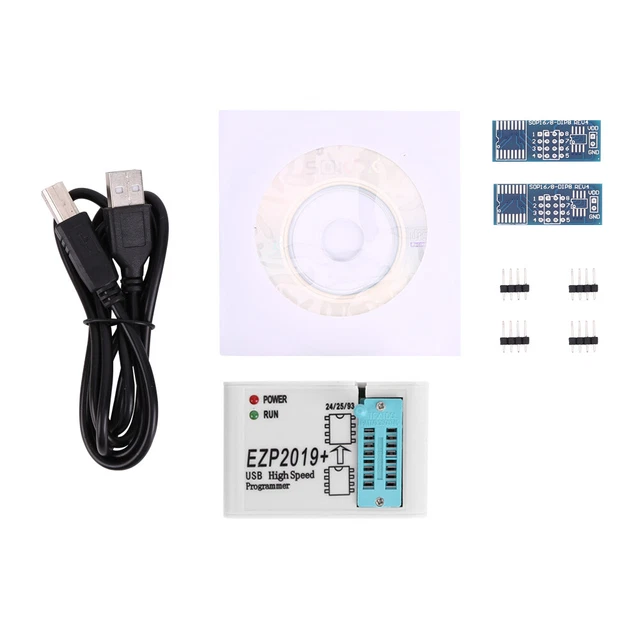 EZP2019+ USB SPI Programmer with 2 Adapters 24 25 93 EEPROM 25 Flash BIOS Chip