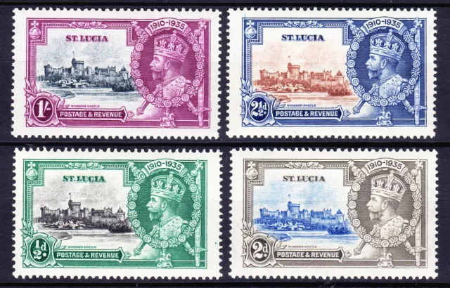 St. Lucia-1935 KGV Silver Jubilee Set.Fresh MM.