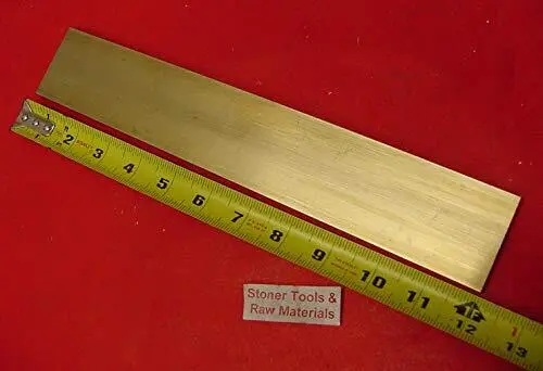1/4" x 2" C360 Brass Flat BAR 12" Long Solid .250" Plate Mill Stock H02