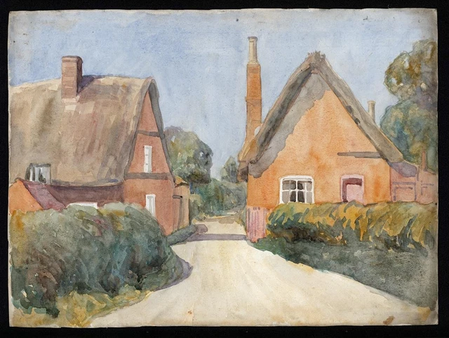 TABLEAU ANCIEN AQUARELLE paysage signé Georges René VILLAIN (1854-1930) EUR 26,50 - FR
