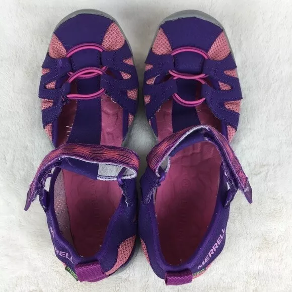 Sandale fille Merrell rose/violet Hydro Mon 2.0 chaussure eau grand enfant taille 4M EUC