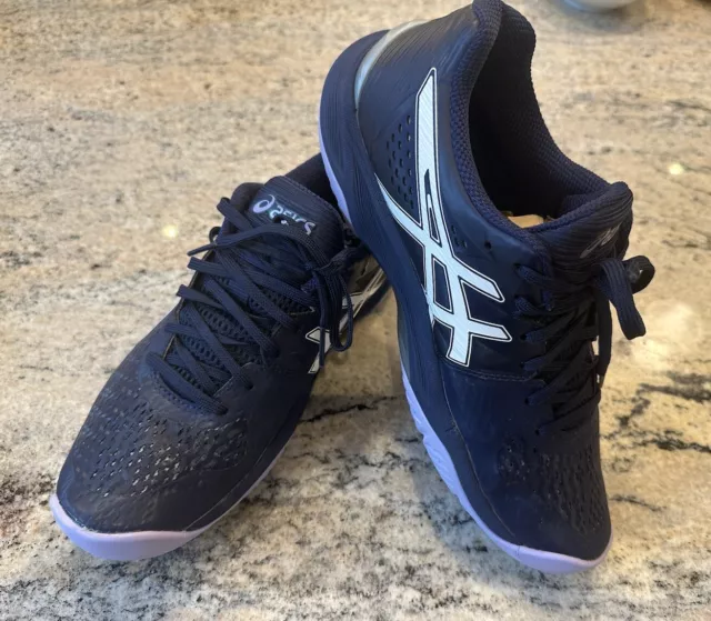 ASICS NETBALL SHOES size 7 40.5 trainers gel professional 6 silver