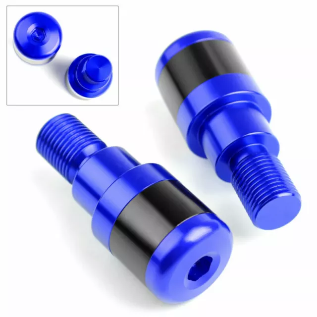 Blau Lenkerenden Lenkergewichte 7/8"-22mm für Yamaha FZ-07 MT-07 MT-09 14-15 GER