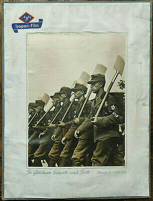 German WW2 Agfa pubblicity Poster RAD workers photo Tedesca originale 
