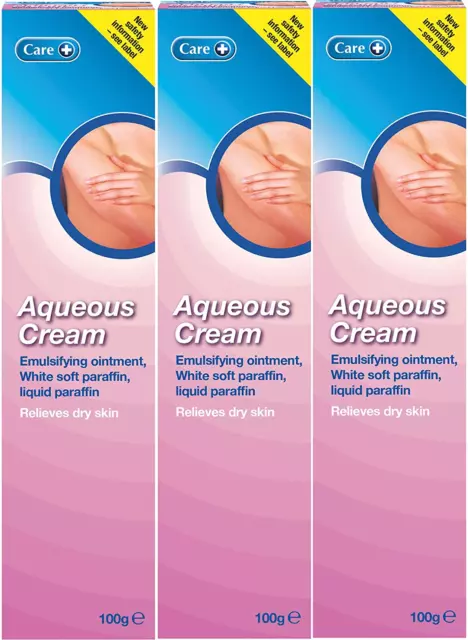 Care Aqueous Cream Relieves Symptoms of Dry Skin 100gm x 3