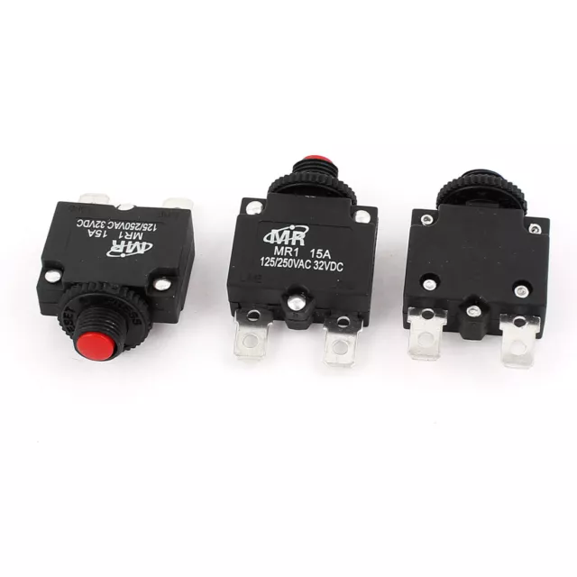 AC 125V/250V 15A compresseur Air Protecteur surcharge thermique Disjoncteur 3pcs