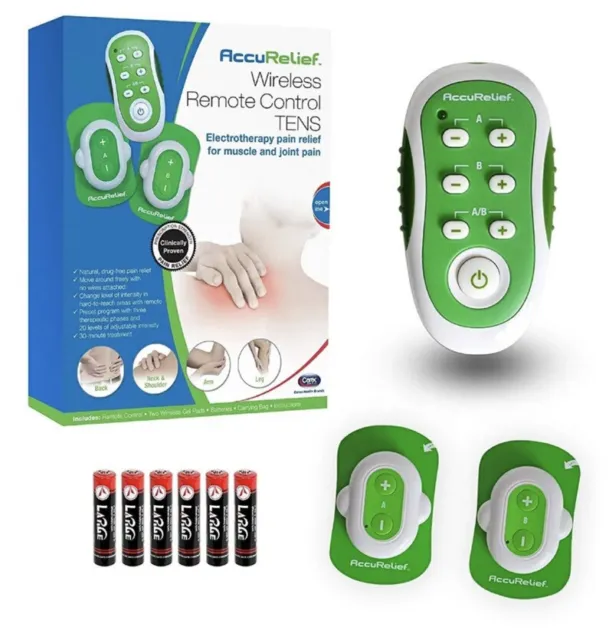 ACCURELIEF WIRELESS TENS Unit with Remote Control, TENS Pain Relief ...
