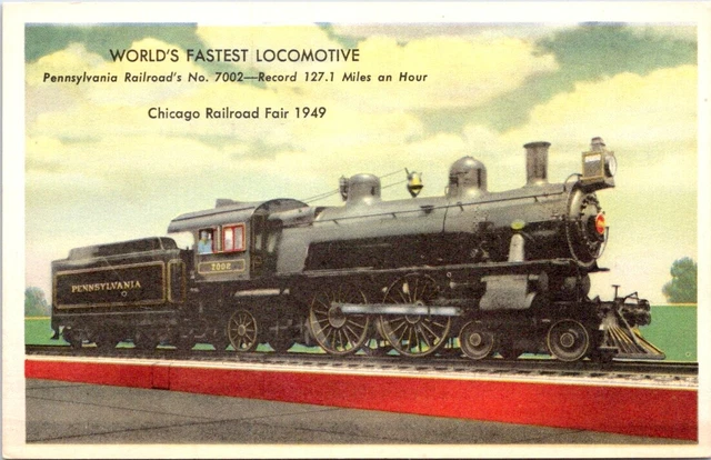 World's Fastest Locomotive, Chicago RAILROAD Fair 1949, CHICAGO, IL Postcard